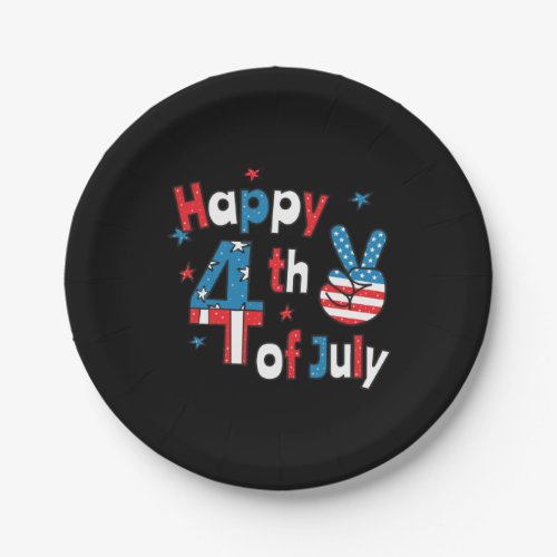 Happy 4th of July Independence Day Paper Plates