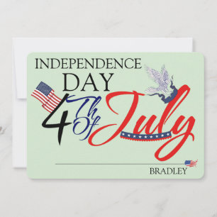 Happy 4th of July Independence Day party Card