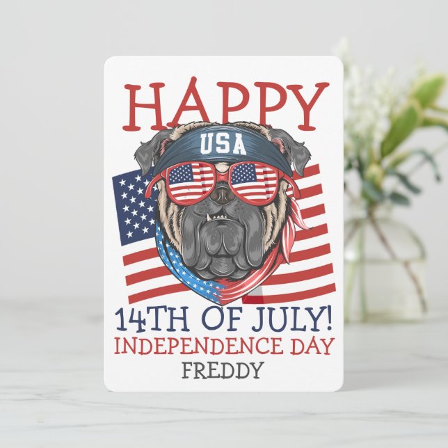 Happy 4th of July Independence Day party  Card (Standing Front)