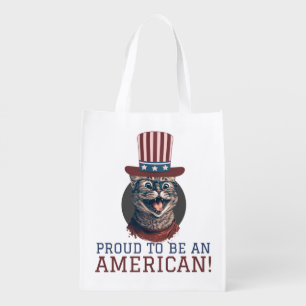 Happy 4th of July Independence Day party Grocery Bag