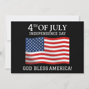 Happy 4th of July Independence Day party Holiday Card