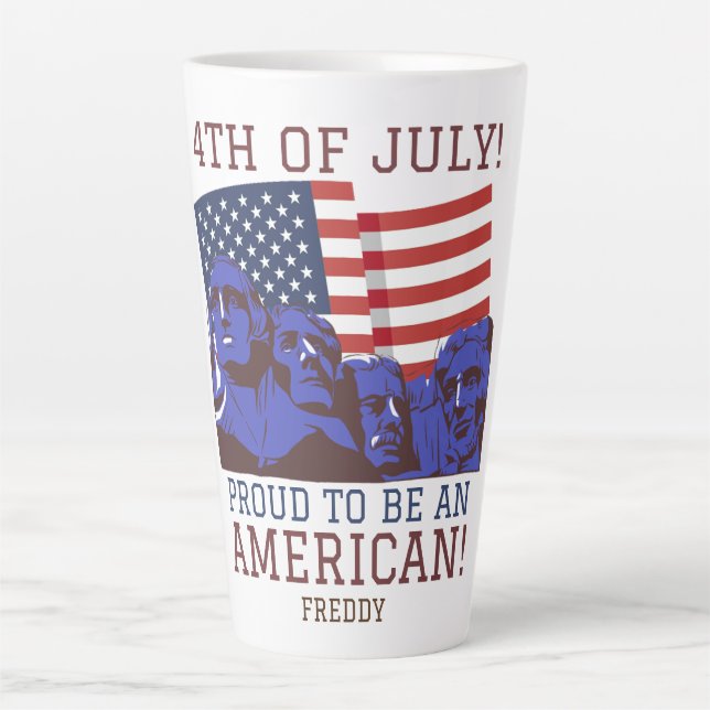 Happy 4th of July Independence Day party  Latte Mug (Front)