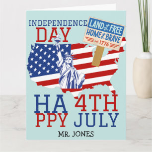 Happy 4th of July Independence Day party liberty Card