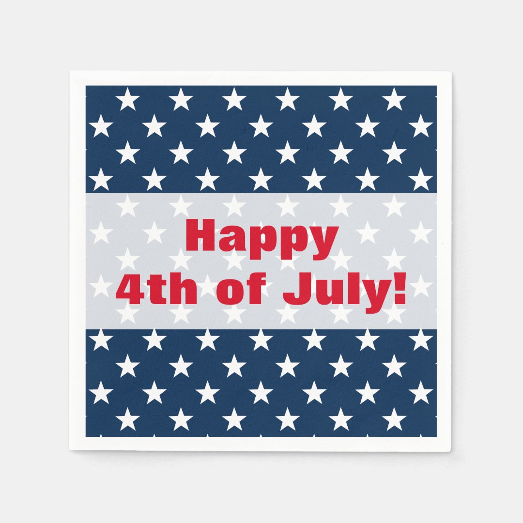 Happy 4th of July Independence Day party napkins | Zazzle