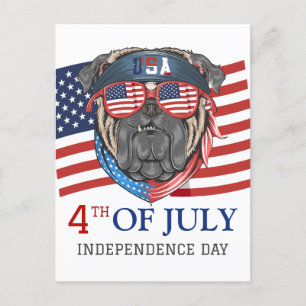 Happy 4th of July Independence Day party Postcard