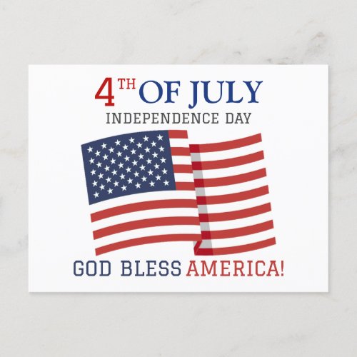 Happy 4th of July Independence Day party  Postcard