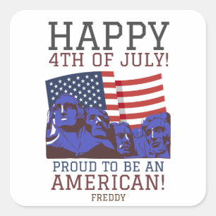 Happy 4th of July Independence Day party  Square Sticker