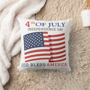 Happy 4th of July Independence Day party Throw Pillow