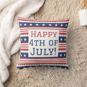 Happy 4th of July Independence Day party Throw Pillow