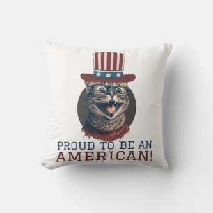 Happy 4th of July Independence Day party Throw Pillow