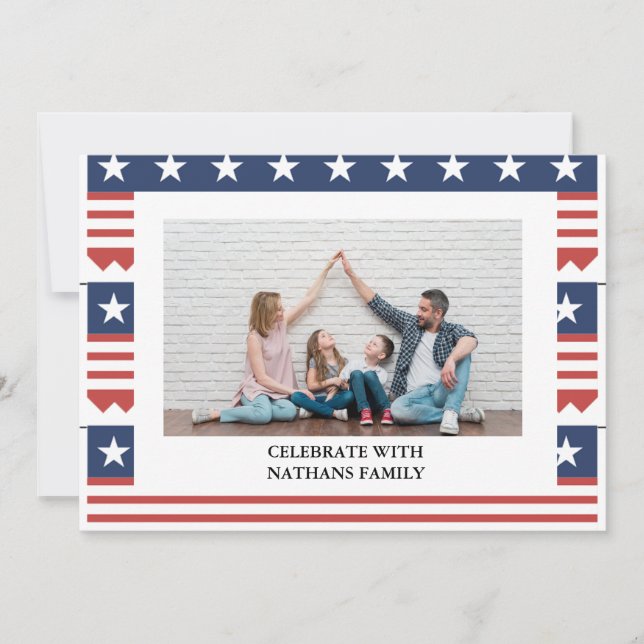 Happy 4th of July Independence Day Photo  Holiday Card (Front)