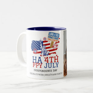 Happy 4th of July Independence Day Photo Two-Tone Coffee Mug