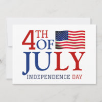 Happy 4th of July Independence Day Red white blue