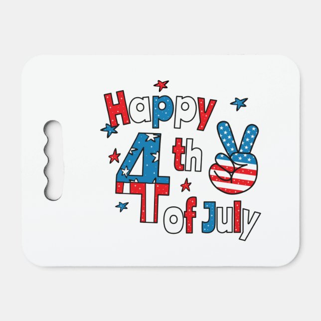 Happy 4th of July Independence Day Seat Cushion (Front Horizontal)