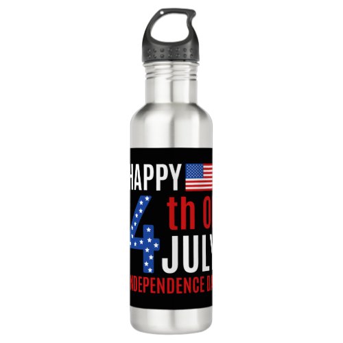 Happy 4th Of July Independence Day Stainless Steel Water Bottle