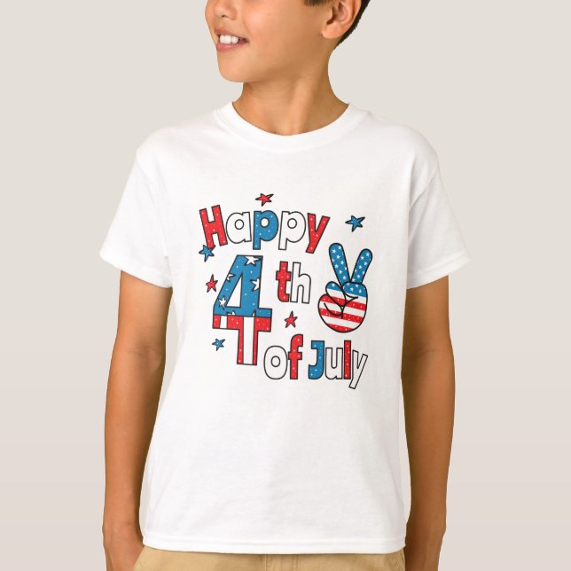 Happy 4th of July Independence Day T-Shirt (Front)