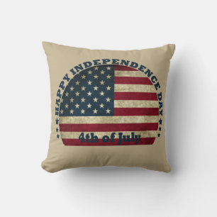 Happy 4th of july independence day throw pillow