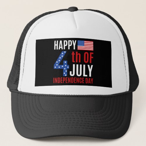 Happy 4th Of July Independence Day Trucker Hat