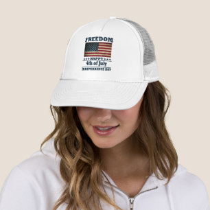 Happy 4th of july independence day trucker hat
