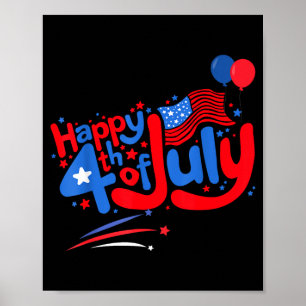 Happy 4th of july independence day usa 4th of july poster