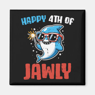 Happy 4th Of July Jawly Shark Cute Patriot Toddler Magnet