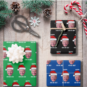 Happy 4th Of July Joe Biden Christmas Wrapping Paper Sheets