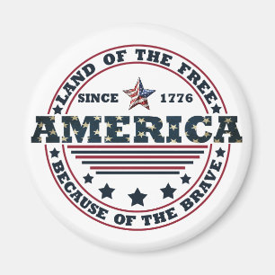 Happy 4th of july magnet