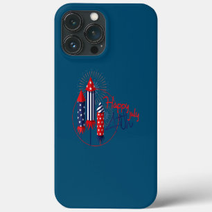 Happy 4th of July Men Women Fireworks Explosion iPhone 13 Pro Max Case