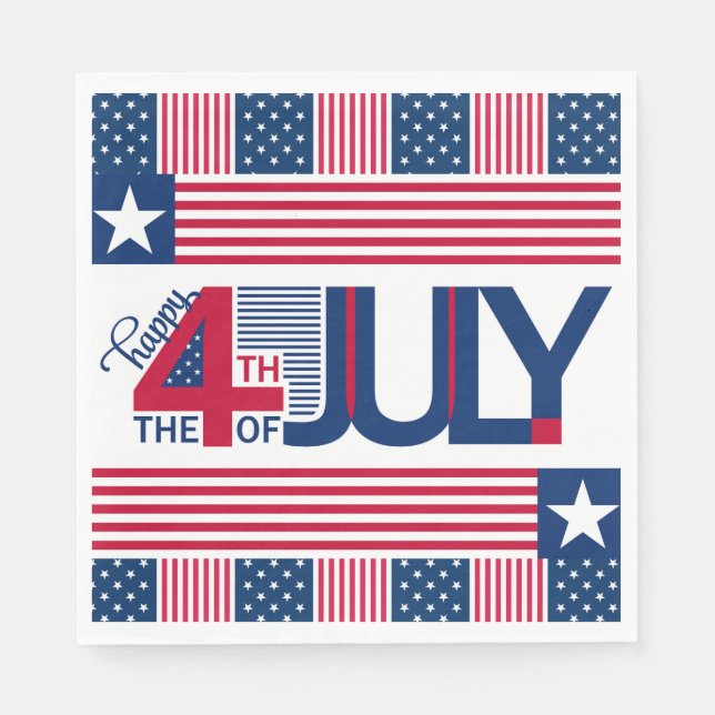 Happy 4th Of July Napkins (Front)
