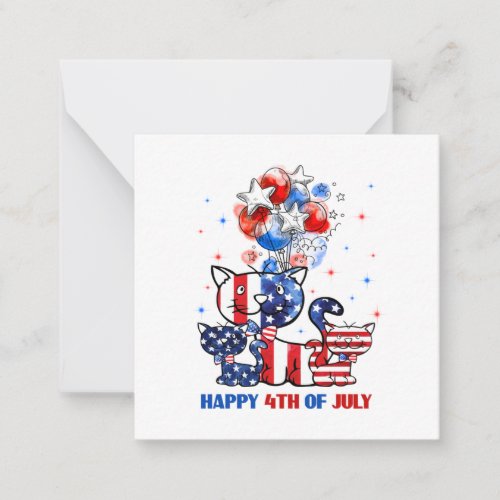Happy 4th Of July Note Card