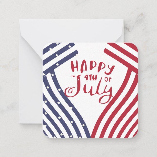 Happy 4th of July  Note Card (Front)