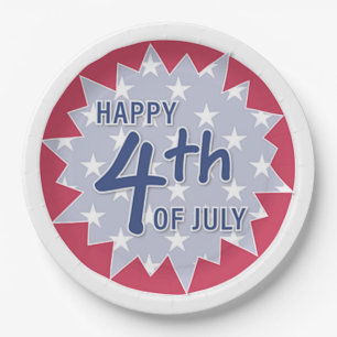 Happy 4th of July Paper Plates