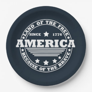 Happy 4th of july paper plates