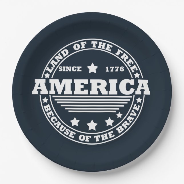 Happy 4th of july paper plates (Front)