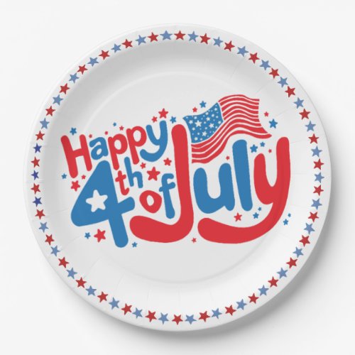 Happy 4th Of July Paper Plates