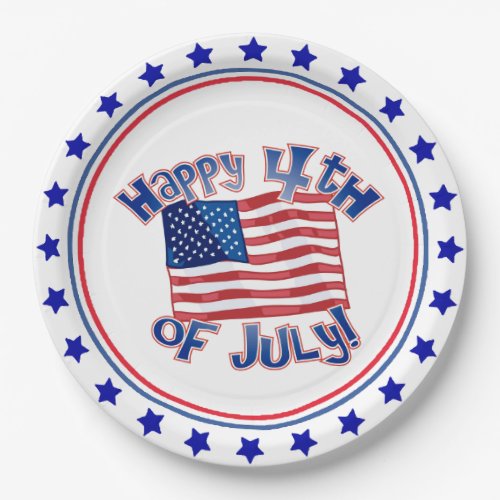 Happy 4th Of July Paper Plates