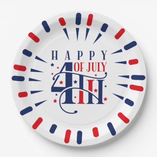 Happy 4th Of July Paper Plates