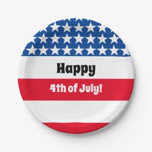 Happy 4th of July Paper Plates