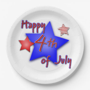 Happy 4th of July Paper Plates
