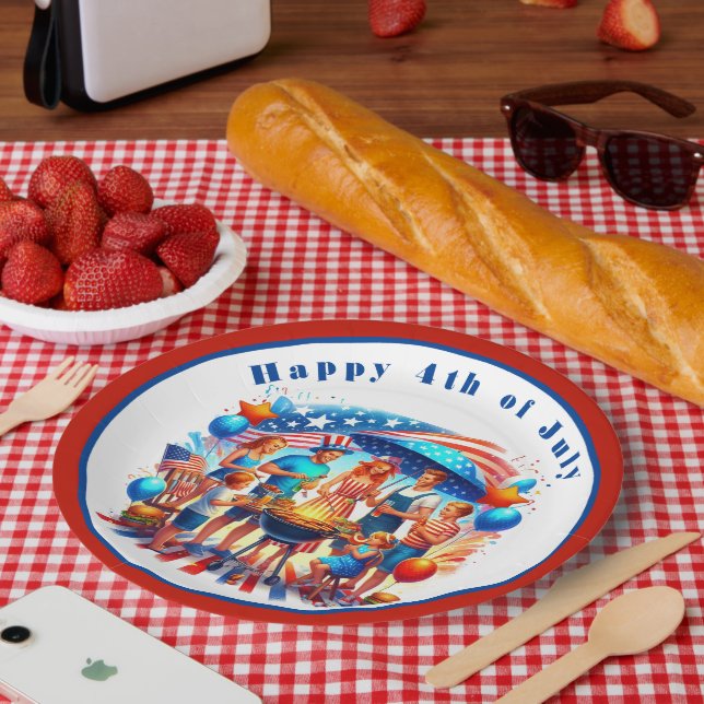 Happy 4th of July Party  Paper Plates (Picnic)