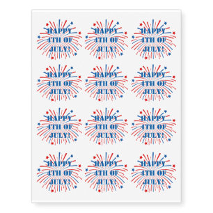Happy 4th of July party temporary tattoos