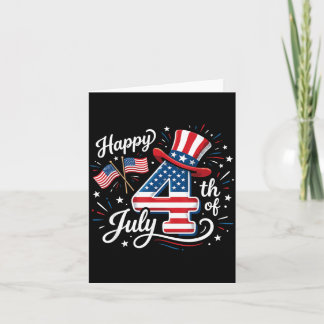 Happy 4th of July Patriotic American Flag 4th of Card