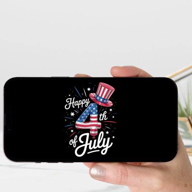 Happy 4th Of July Patriotic American Flag USA Card (Front Digital)