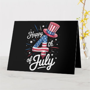 Happy 4th Of July Patriotic American Flag USA Card