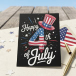 Happy 4th Of July Patriotic American Flag USA Postcard<br><div class="desc">Happy 4th Of July Patriotic American Flag USA features bold holiday lettering with a star-spangled number four and a patriotic top hat. The red, white, and blue design is accented with fireworks and classic American flag details on a dark background for a strong festive look. It is a great choice...</div>