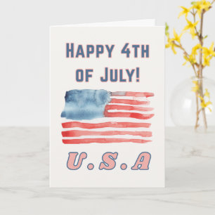 Happy 4th of July Patriotic American Independence  Card