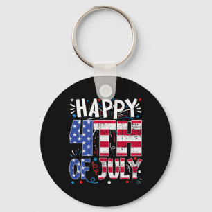 Happy 4th Of July Patriotic American Us Flag 4th O Keychain