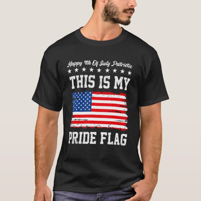 Happy 4th Of July Patriotic American US Flag 4th O T-Shirt (Front)