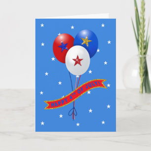 Happy 4th of July Patriotic Balloons Note Card