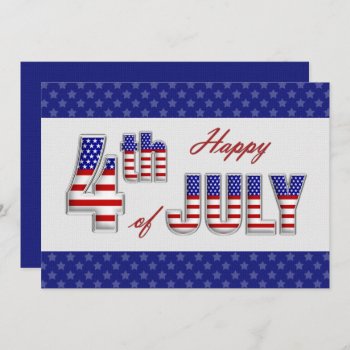 Happy 4th Of July. Patriotic Flat Greeting Cards by artofmairin at Zazzle